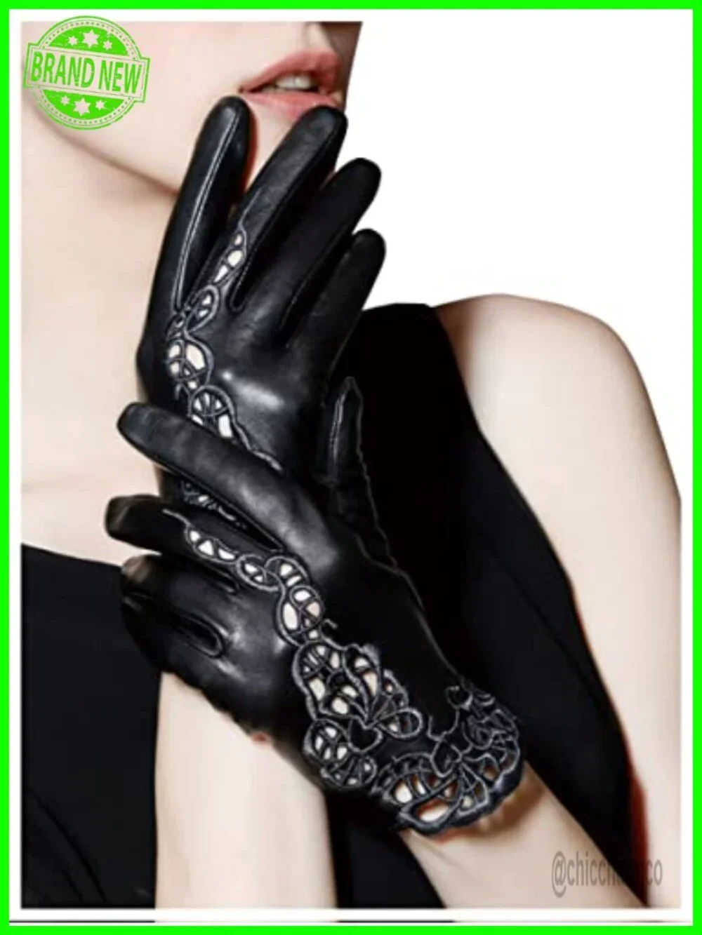 Genuine Leather Sheepskin Driving Gloves Unlined Touchscreen Womens